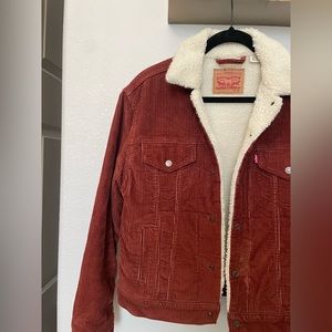 Levi's Corduroy Sherpa lined trucker jacket